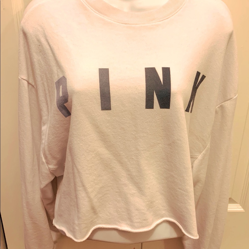 PINK crop top long sleeve